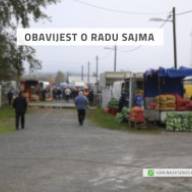 OBAVIJEST O RADU SAJMA