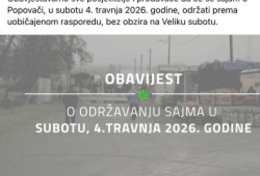 Sajam obavjest