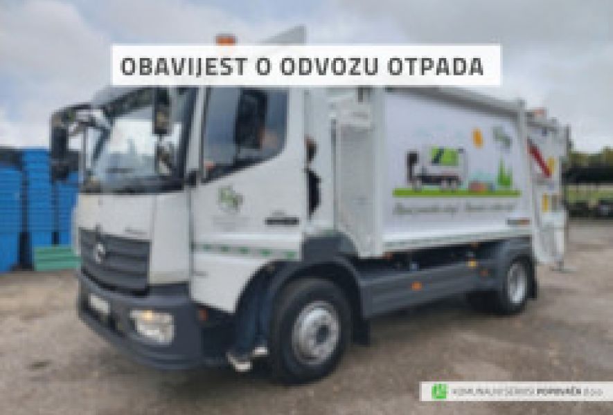 Obavijest o odvozu otpada